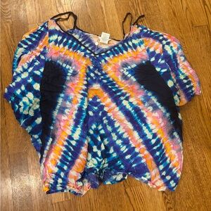Trina Turk Multicolor Tie-Dye Kaftan / Flowy Top – Size L